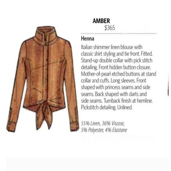 Per Se Italian Shimmer Linen Blouse Ladies Pre- Loved Size Ladies 8 - Picture 3 of 10